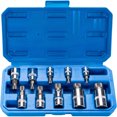 JZSCQC HighQuality Premium Set of 10 S2 Alloy Steel XZN Triple Square Spline Bit Socket