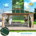 thumbnail image 4 of Hommow 12' x 14' Outdoor Gazebo, Metal Double Roof Aluminum Frame Patio Gazebo for Gardens, Lawns, Parties, Green, 4 of 9
