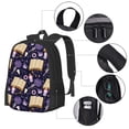 thumbnail image 4 of Vsdgher Lavender Flowers Print Backpack for Women Men School Bookbag with Laptop Compartment for College Work Travel, Simple Fashion Casual Daypack, Fit 15" Laptop, 4 of 8