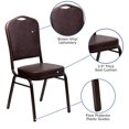 thumbnail image 2 of Flash Furniture Hercules Series Crown Back Stacking Banquet Chair in Brown Vinyl, 2 of 9