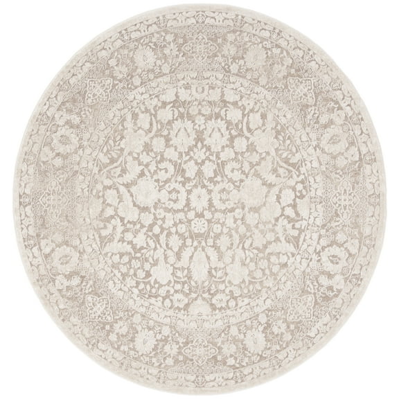 SAFAVIEH Reflection Dermot Traditional Area Rug, Beige/Cream, 8' x 8' Round