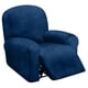 thumbnail image 1 of Funda reclinable ULTICOR para 1 asiento, terciopelo elástico, azul marino, 1 of 6