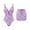 Purple, variant on Womens One-Piece Swimsuit with Cover up Skirt Retro Plaid Bathing Suit Summer Beach Swimwear Sets (XL, Purple)