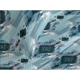 thumbnail image 3 of Ambesonne Ethnic Quilted Coverlet 3 Pcs, Oriental Rhombus Motifs Art, Queen Size, Seafoam Purpleblue, 3 of 4
