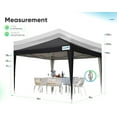 thumbnail image 6 of Quictent 8'x8' Pop up Canopy Tent with Sidewalls Instant Outdoor Gazebo Canopy Tent Enclosed with Wheeled Bag (Black), 6 of 9