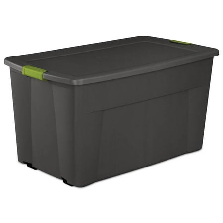 Sterilite 19481004 Large 45 Gallon Wheeled Portable Latching Storage Tote Box