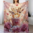 thumbnail image 3 of JoyMoreHome 2Pcs Valentine Day Throw Blanket, Soft Plush Decorative Blanket, Warm 27.6x39.4 Inch Warm Throw Blanket for Office, Livingroom, Sofa, Bedroom, 3 of 7