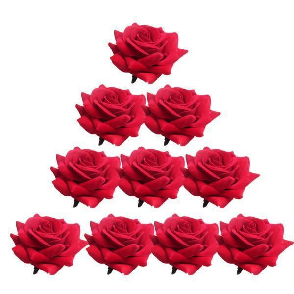 2x 10 piezas de cabezas s de artificial mezclados para accesorios cabello de bricolaje artesanía Gloria cabezas de flores artificiales
