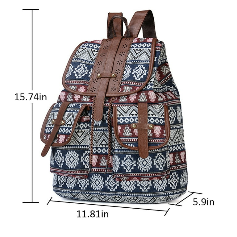 Embroidered backpack clearance purse