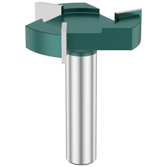 CNC Spoilboard Surfacing Router Bit Professional Slab Flattening Router Bit 3 Wings Carbide Insert Planing Bit Woodworking Tool 2inch Cutting Diameter for Wood MDF