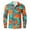 Orange, variant on COSFO Hawaiian Men's Shirts Collared Long Sleeve Casual Tops Regular Button Down Beach Shirts
