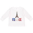 thumbnail image 3 of Inktastic France Eiffel Tower Flag in Text Boys or Girls Long Sleeve Toddler T-Shirt, 3 of 5