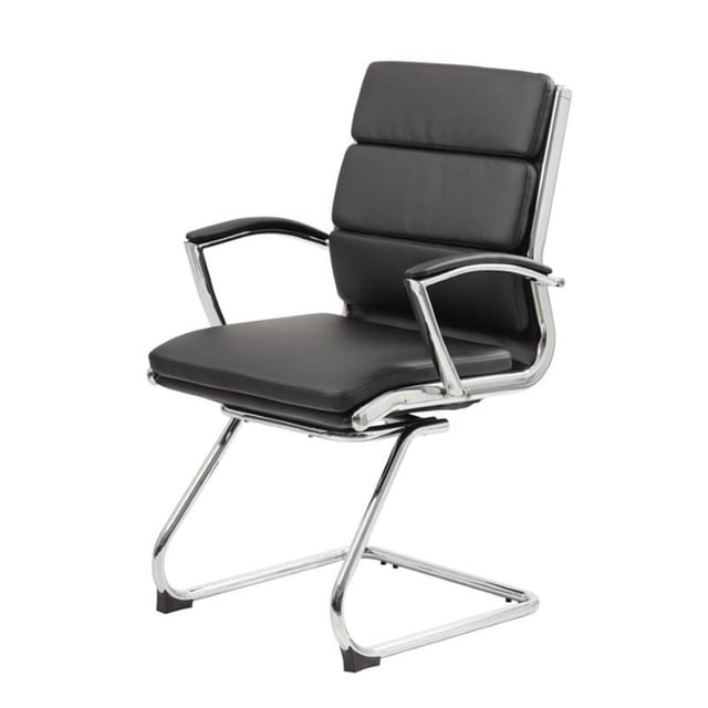 Kingfisher Lane Chaise d'Invité Exécutive Moderne en Tissu Noir