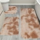 thumbnail image 4 of Juego de alfombras de baño de color mezclado oscuro, 3 unidades, alfombras para el baño de invierno, antideslizantes, suaves, absorbentes de agua, gruesas, lavables y fáciles de secar, 4 of 7