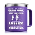 thumbnail image 1 of Taza de café Mom de acero inoxidable morado Abledn de 14 oz, 1 of 7
