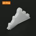 thumbnail image 3 of Uxcell 20Pack Corner Protectors 4x65mm Plastic Triangle Corner Guards Cushion, White, 3 of 6