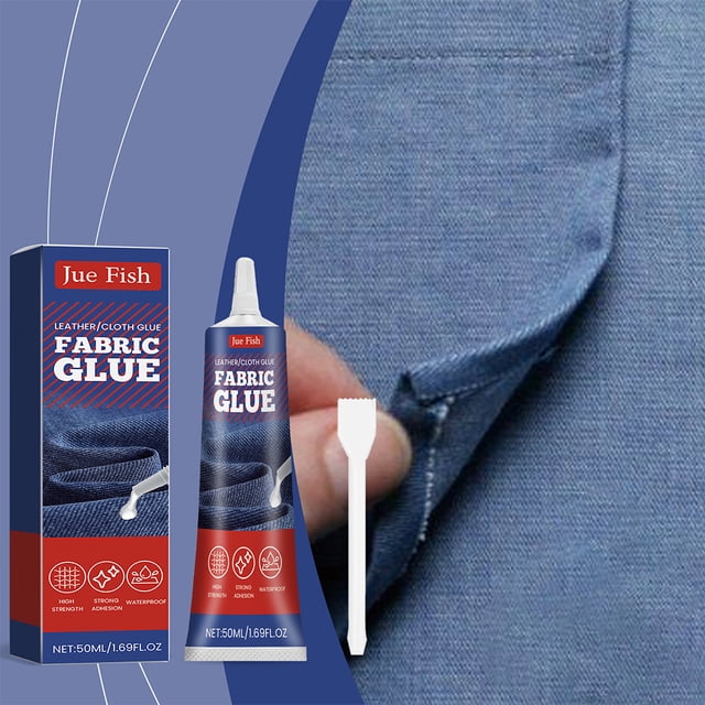 Pegamento para tela de 50ml, pegamento adhesivo para tela lavable permanente, resistente al agua para ropa