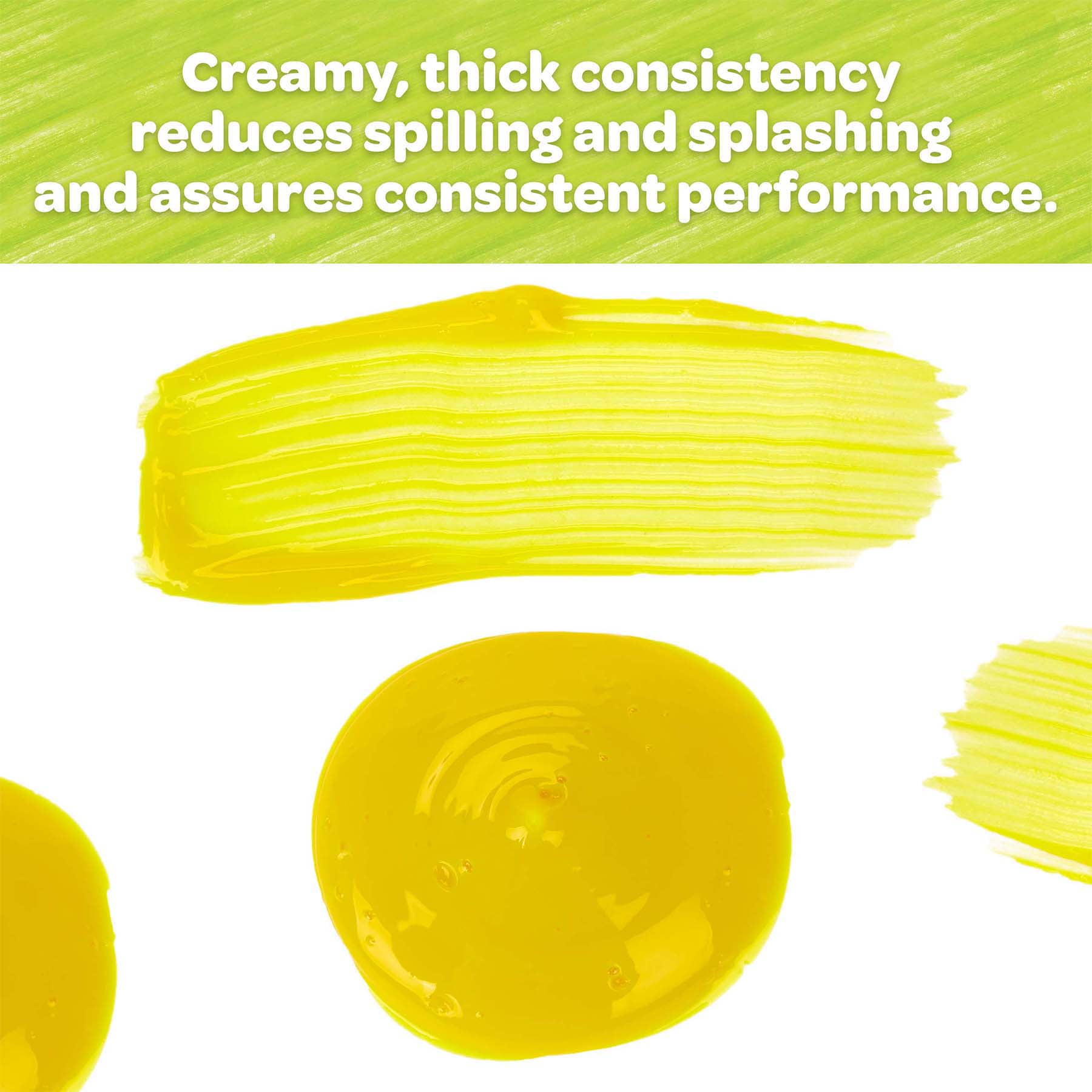 Crayola Washable Finger Paint, Yellow, 16 oz, Pack of 3