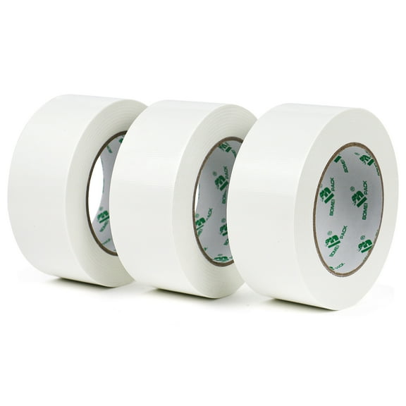 BOMEI PACK 3 Pack White Duct Tape, 1.88 IN x 35 YD,Heavy Duty Ducting Tape for Repairs, Industrial, Professional Use,Strong,No Residue,All-Weather,Waterproof
