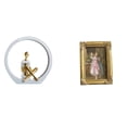 thumbnail image 1 of Estatua de niña,Estatuas de mujeres y niñas,estatuillas,decoración elegante,Escultura de arte abstracto,regalo creativo y moderno para el hogar.,Marco de fotos,Soporte para marco de fotos de, 1 of 8