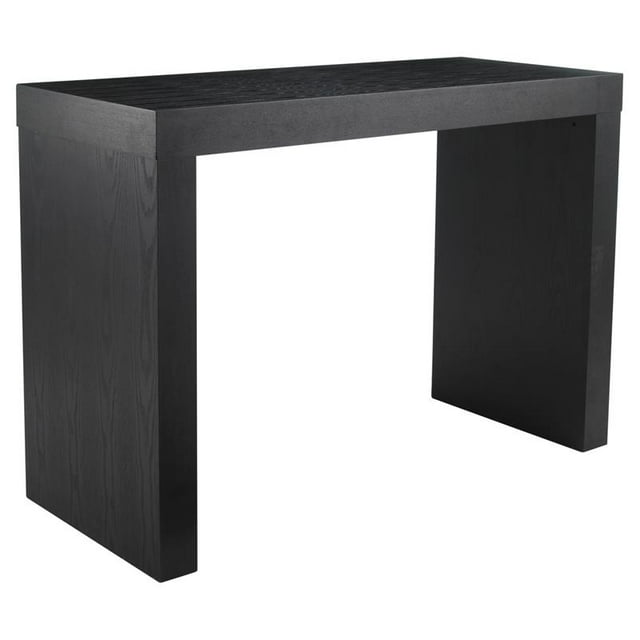 Sunpan Faro 57" Rectangulaire Moderne Table de Bar en Bois en Noir Mat