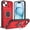 Red, variant on Decase for iPhone 15 Heavy Duty Case,Rugged 360° Rotate Ring Kickstand Phone Cover with Sliding Lens Cover,Shockproof Privacy Lens Cover Hard Shell,Red