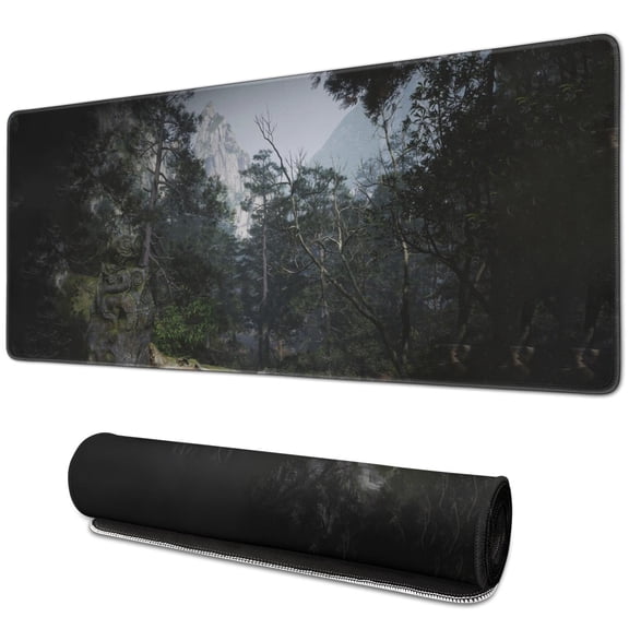 Wukong Gaming Mouse Pad No-Slip Cool Rubber Mousepad for Table Desk Alpine Scenery Big Trees ) Mousepad Gaming for Computer Desk Laptop Decoration (31.5x11.8in)