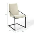 thumbnail image 2 of Modway Pitch Upholstered Fabric Dining Armchair in Black Beige, 2 of 7