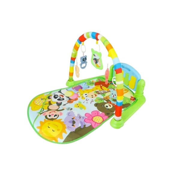 Gimnasio Juguete Alfombra Música Tapete 0-36 Mes 7 En 1 verde