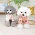 thumbnail image 3 of 2022 Cute Big Head Bear Dog Sweater Padded Milk Silk Composite Dog Clothes Autumn And Winter Warm Pet Clothing Pink, 3 of 9