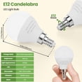 thumbnail image 2 of 6 Pack Bright Ceiling Fan Light Bulbs, 120V 6 Watts (60 Watts Equivalent), 5000K E12 A15 Shape Candelabra Base Chandelier Led Bulb, Non-Dimmable, 2 of 8