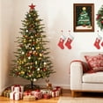 thumbnail image 6 of Lighted Christmas Tree, 7.5Ft Artificial Christmas Tree with Warm White and Colorful Lights, 8 Adjustable Lights Modes, Twinkle Christmass Trees, Premium Hinged Design, Easy to Assemble, Metal Base, 6 of 9