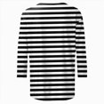 thumbnail image 5 of KPOPLK Womens 3/4 Length Sleeve Tops V Neck Dressy Casual T Shirts Pleated Business Work Blouses Basic Tees(L,b99-Black), 5 of 5