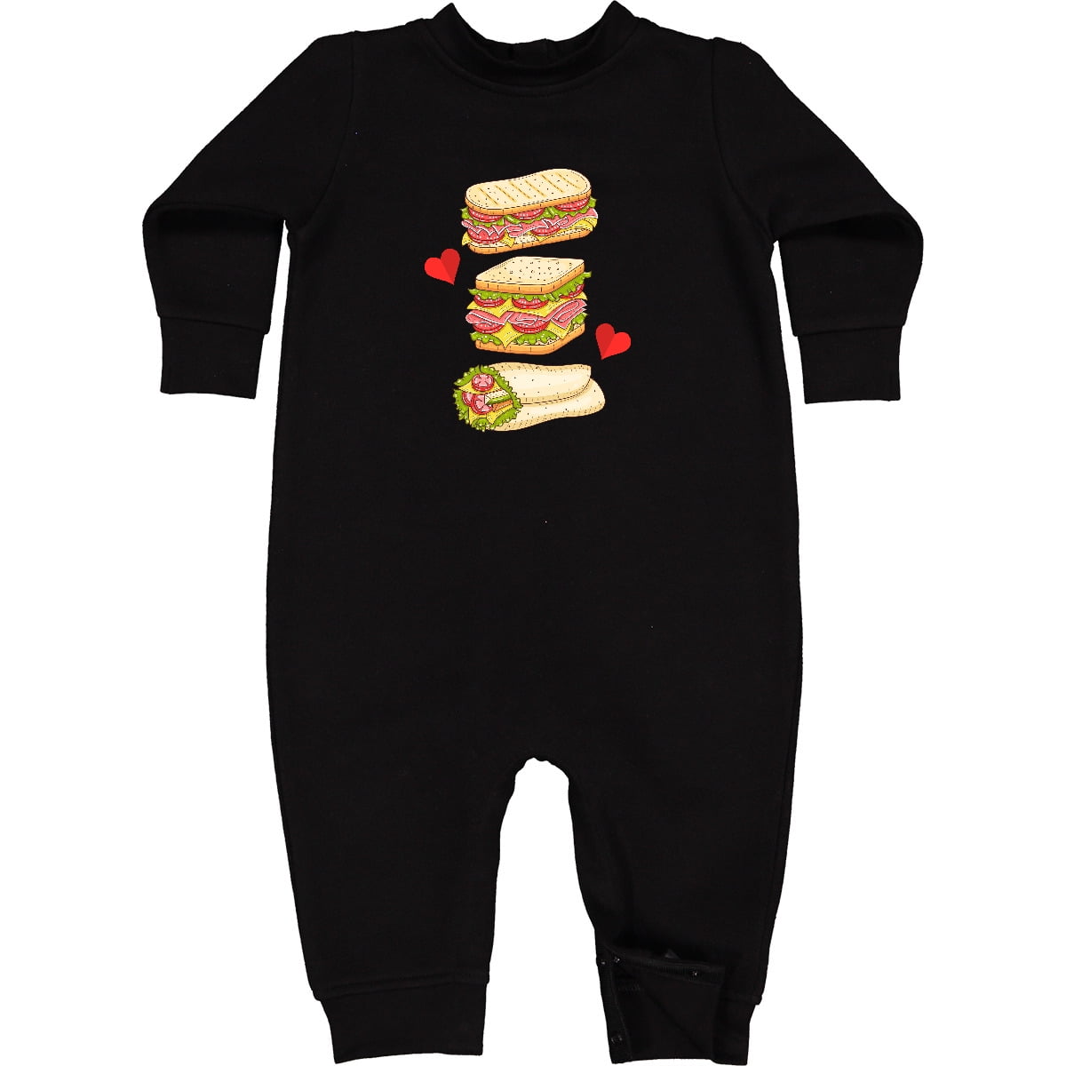 Inktastic Sandwich Lover Deli Food Baby Fleece Romper