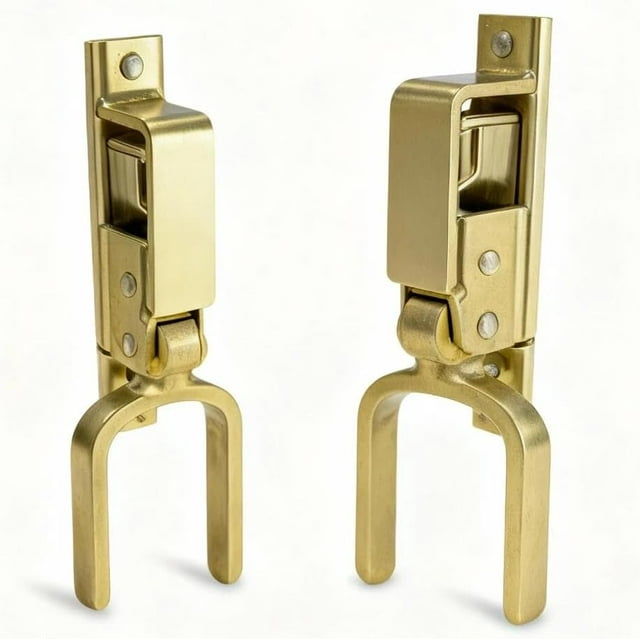 Instant Locking Gate Latch, Heavy Duty Automatic Spring Lock Latch for Farm, Ranch & Backyard Fence, Rust-Resistant Steel, Easy Install on Wood or Metal Gates