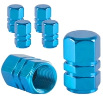 JacobsParts Tire Valve Stem Caps, 4 pcs/pack, Anodized Aluminum Corrosion Resistant Universal Tire Valve Cap Set for Cars, SUVs, Bikes, Trucks and Motorcycles, Sky Blue