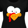 thumbnail image 4 of Inktastic Thanksgiving Goofball Turkey Face Women's Plus Size T-Shirt, 4 of 5