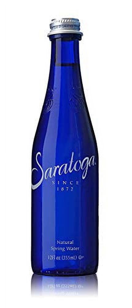 Saratoga Natural Spring Water, .. 12oz Cobalt Blue Glass .. Bottle (Pack of 6, .. Total of 72 Fl .. Oz)