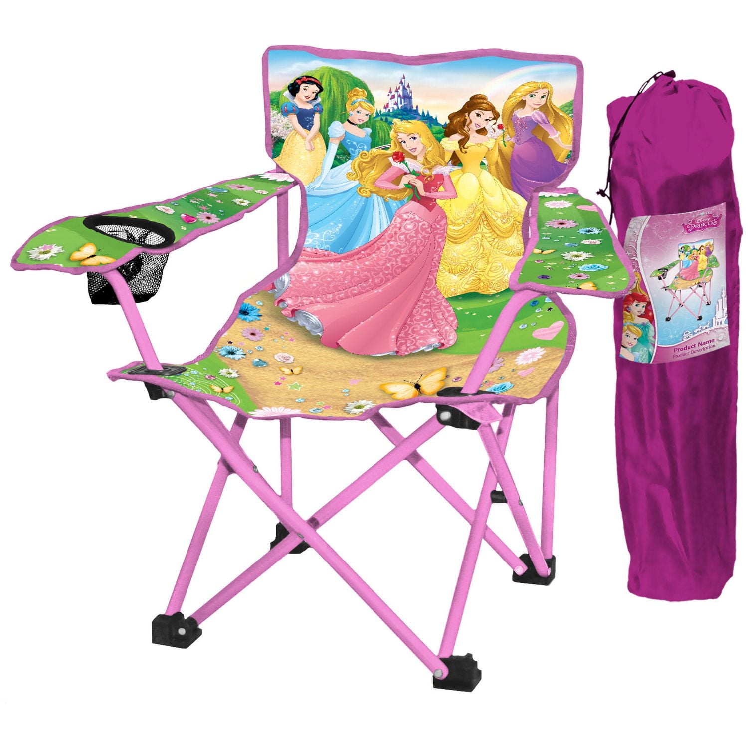 Chaise pliante pour enfant Princess avec sac