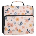 thumbnail image 2 of ALAZA Zipper Binder Floral and Leaf on Pink 3 Ring Trapper Keeper File Folder Organizer Bag, 2 of 8