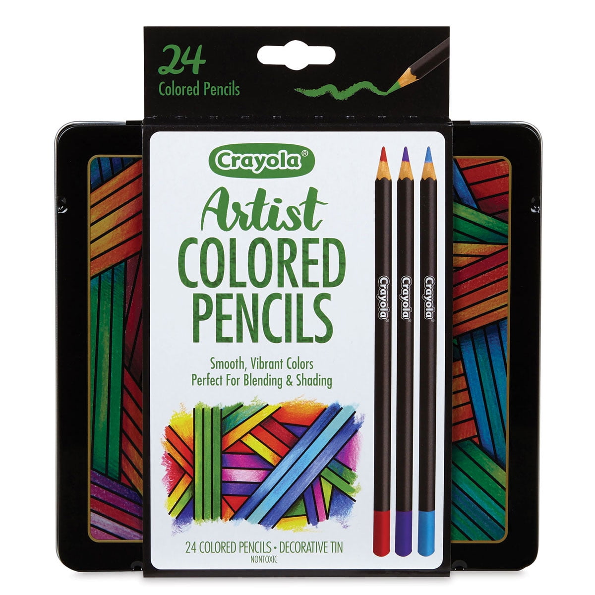 Crayola Artist Gel Colored Pencils With Tin, Set Of 24 - Walmart.com