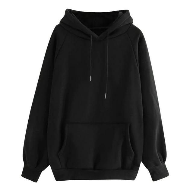 cfhntfmh Chandails à Capuche pour Femmes Basique Uni Chandail à Cordon Manches Longues Chandails en Molleton Basiques Hauts à Capuche Mode Automne 2024