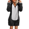 thumbnail image 2 of Combinaison à Capuche pour Femmes à Manches Longues, Chaude pour l'Hiver, Pyjama Décontracté et Confortable, 2 of 2