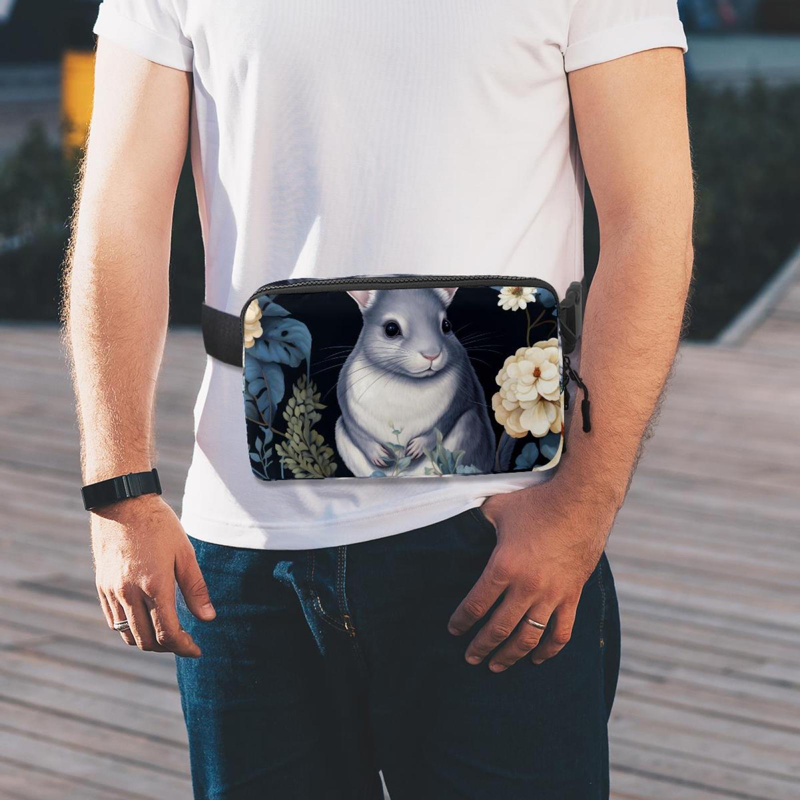Chinchilla Waist Pack Fanny Pack Running Belt Lightweight Adjustable with Extension Strap Unisex