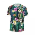 thumbnail image 5 of T Shirt For Men Funny Cactus Gym Beach Flower Bloom Print Vintage Fashion Tee Shirt For Mens Design, 5 of 7