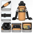 thumbnail image 4 of Gothic Horror 64oz Water Bottle with Storage Sleeve - Skull Theme Leakproof Large Capacity Fitness Bottle with Adjustable Strap, 4 of 7