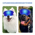 thumbnail image 4 of Gafas de sol para perros, protección UV, a prueba de viento, a prueba de polvo, protección antivaho, gafas para mascotas, gafas con correas ajustables (película azul), 4 of 4