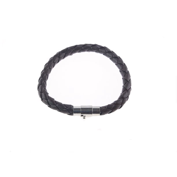 Pulsera de cuero tejida con cuerda de joyería para hombre y mujer, pulsera de cuero para parejas