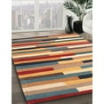 thumbnail image 2 of Ahgly Company Indoor Square Contemporary Chestnut Brown Abstract Area Rugs, 8' Square, 2 of 6