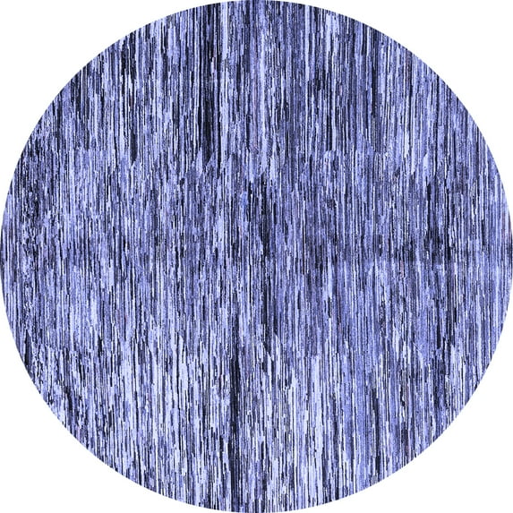 Ahgly Company Indoor Round Oriental Blue Modern Area Rugs, 6' Round